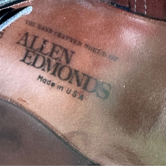 Allen Edmonds Dress Shoes‎ Genuine Shell Black Leather Mens Size 9D Comb 19138 - Picture 6 of 7